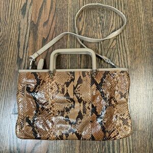 Vintage MARGOLM Italy 1970's Snakeskin Handbag Purse